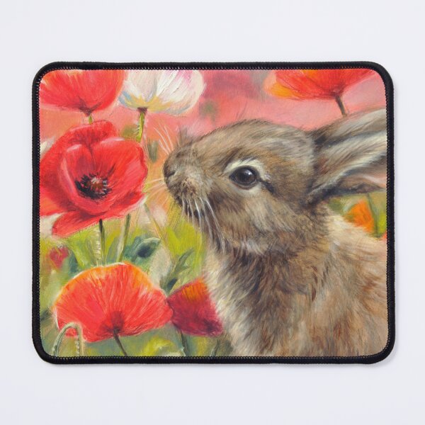 Item preview, Cute rabbit and poppies designed and sold by marjoleinkruijt.