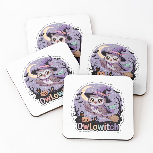 Item preview, Owlowitch – Cute Halloween Owl Witch Flying on Broom Sticker designed and sold by Nuist25.