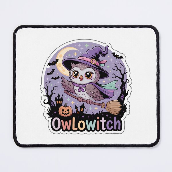 Item preview, Owlowitch – Cute Halloween Owl Witch Flying on Broom Sticker designed and sold by Nuist25.