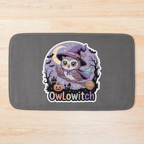 Item preview, Owlowitch – Cute Halloween Owl Witch Flying on Broom Sticker designed and sold by Nuist25.