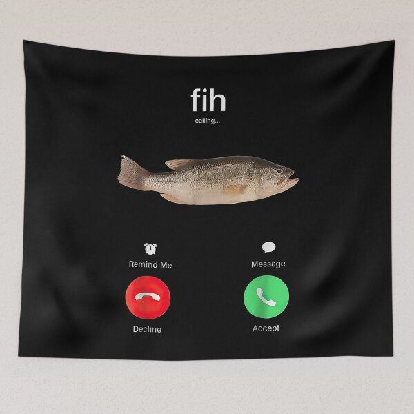 Item preview, Fih Calling Remind me Message Decline Accept Phone Call Fish designed and sold by Alluka Brand.