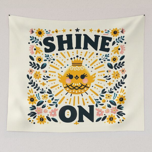 Item preview, Shine On Chick - Cheerful Scandinavian Folk Art by heidiannemorris © designed and sold by FOLK ART FUSION by heidiannemorris.