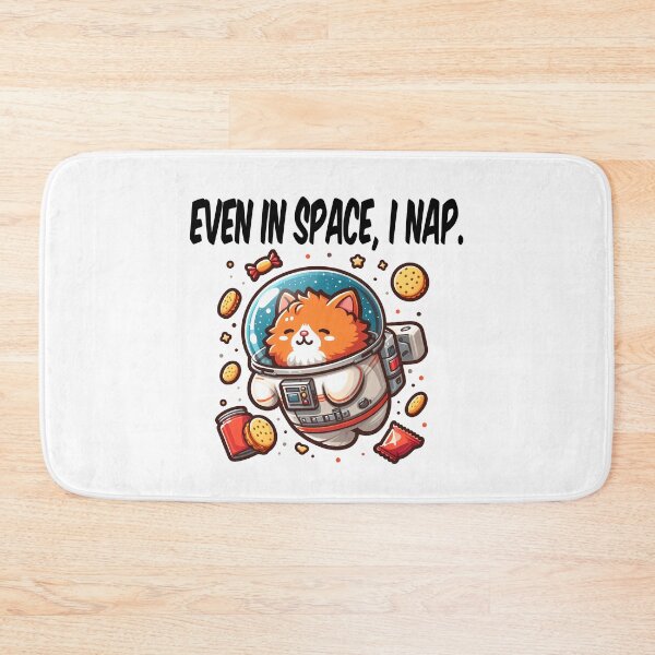 Item preview, Lazy Cat Floating in Space with Snacks designed and sold by Tong4130.