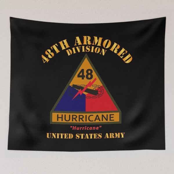 Item preview, Army - SSI - 48th Armored Division w Name Tape - Hurricane - US Army X 300 designed and sold by Military Insignia Products.