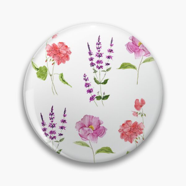 Item preview, purple and red flowers pattern  designed and sold by SelenePaintings .