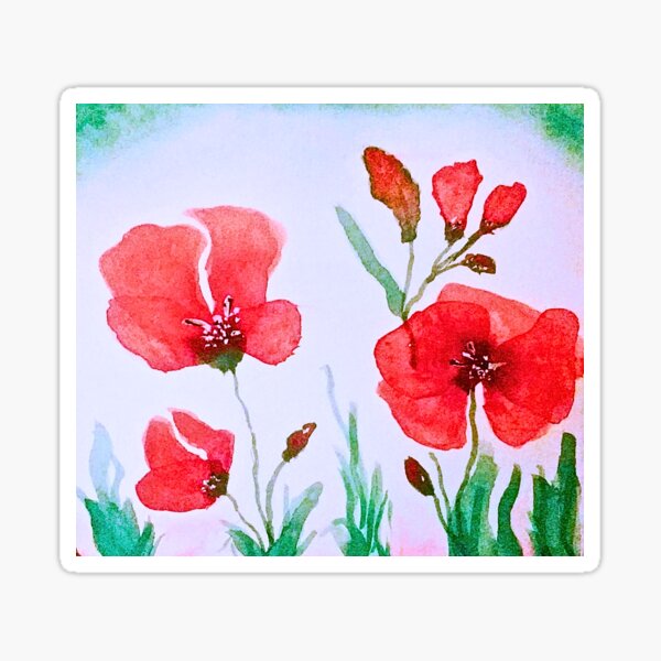 Item preview, Abstract Poppies designed and sold by HGeanArt.