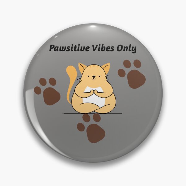 Item preview, Paws and Reflect – Meditating Cat with Paw Prints designed and sold by KissellArt.