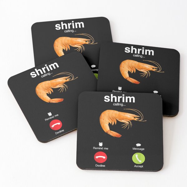 Item preview, "Shrim" is calling misspelled funny shrimp calling meme designed and sold by Alluka Brand.