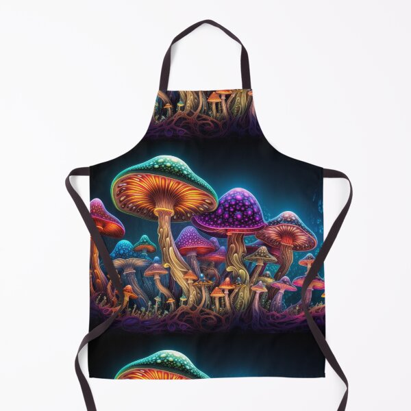 Item preview, Colorful Glowing Fantasy Mushrooms in a Surreal Forest designed and sold by pinkal.