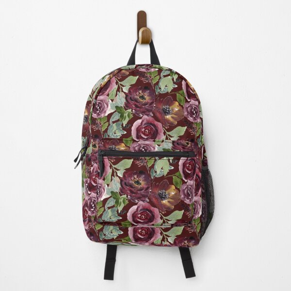 Item preview, Fall Burgundy and Purple Roses and Peonies Burgundy Red designed and sold by JasmineGDesigns.