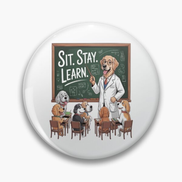 Item preview, Dog Professor Teaching Class of Curious Pups designed and sold by Petpixy.