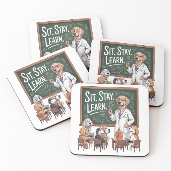 Item preview, Dog Professor Teaching Class of Curious Pups designed and sold by Petpixy.