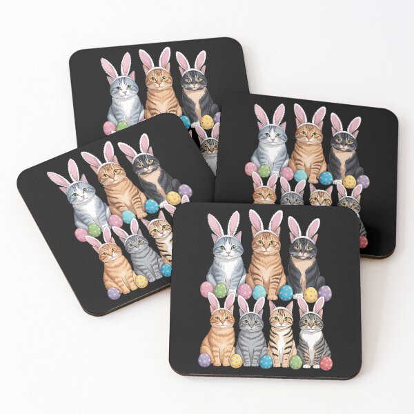 Item preview, Easter Day Cat Bunny Ears Eggs Graphic funny designed and sold by BakeryDozen.