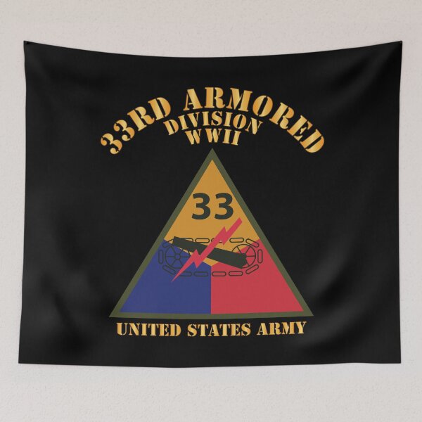 Item preview, Army - SSI - 33rd Armored Division - WWII - US Army X 300 designed and sold by Military Insignia Products.