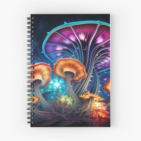 Item preview, Neon Fantasy Mushrooms in a Magical Forest designed and sold by pinkal.