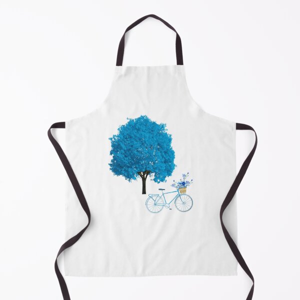 Item preview, Bluer than Blue Collection - Blue Tree with Blue Bike and blue flowers designed and sold by Dailywalker22.