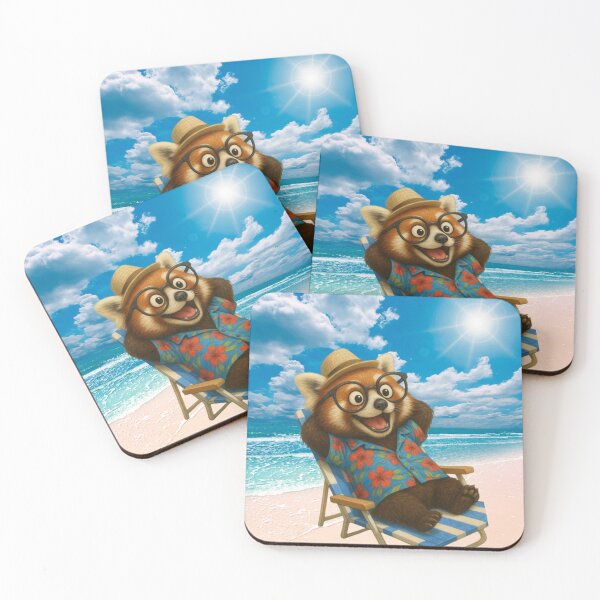 Item preview, Red Panda on Vacation – Tropic Like It’s Hot designed and sold by MuscleCarTs.