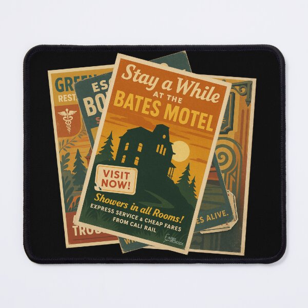 Item preview, Bates Motel Retro Travel Poster Art designed and sold by Cult23.