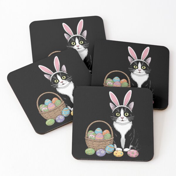 Item preview, Easter Day Cat Bunny Ears Eggs Graphic designed and sold by BakeryDozen.