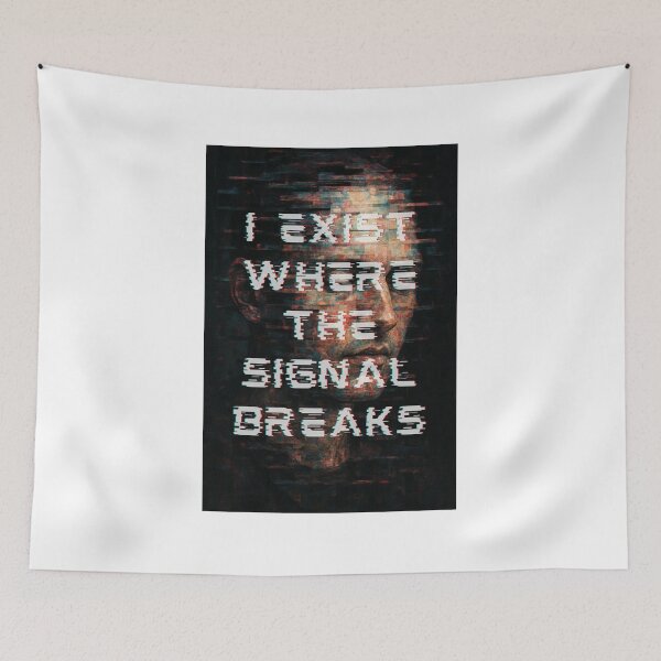 Item preview, Glitch Portrait – I Exist Where the Signal Breaks designed and sold by Inner Pattern.