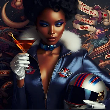 Artwork thumbnail, Galactic Lady Racer Retro by Voodoo Store Paranormal Collections