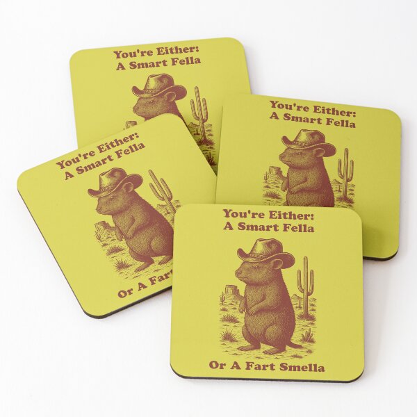 Item preview, Smart Fella or Fart Smella Funny Cowboy Rock Hyrax Awawa designed and sold by d247.