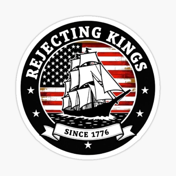 Item preview, Rejecting Kings Since 1776 – No Kings in America – Anti-Trump Apparel & Home Goods designed and sold by printprandajoy.