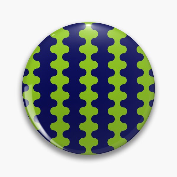 Item preview, Wavy Stripes Lime Green and Navy Blue Ogee A-Go-Go Bold Retro Contemporary Pattern designed and sold by kierkegaard.