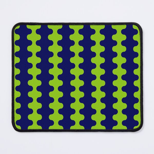 Item preview, Wavy Stripes Lime Green and Navy Blue Ogee A-Go-Go Bold Retro Contemporary Pattern designed and sold by kierkegaard.