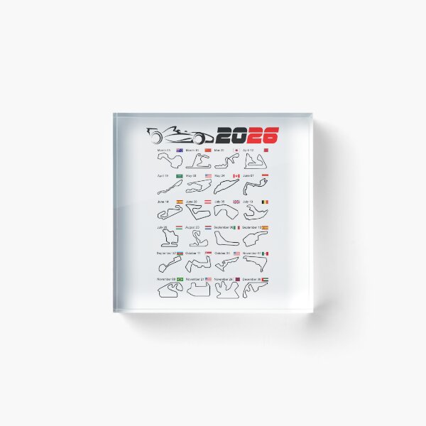 Item preview, Calendar Formula race cars 2026 circuits white v2 designed and sold by ideasfinder.