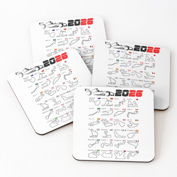 Item preview, Calendar Formula race cars 2026 circuits white v2 designed and sold by ideasfinder.