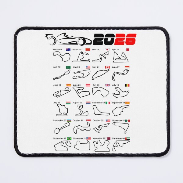 Item preview, Calendar Formula race cars 2026 circuits white v2 designed and sold by ideasfinder.