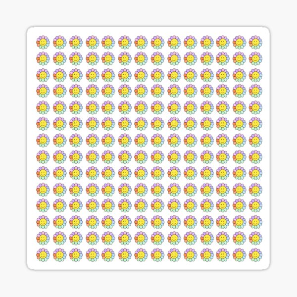 Artikel-Vorschau von Smiley-Regenbogen-Blumen-Muster, designt und verkauft von black-jellyfish.