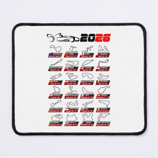 Item preview, Calendar Formula race cars 2026 circuits sport white v2 designed and sold by ideasfinder.