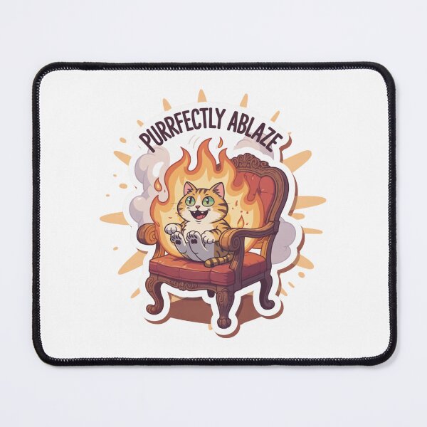 Item preview, Purrfectly Ablaze designed and sold by NicolasGlowArt.