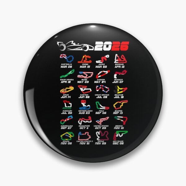 Item preview, Calendar Formula race cars 2026 circuits colors v2 designed and sold by ideasfinder.