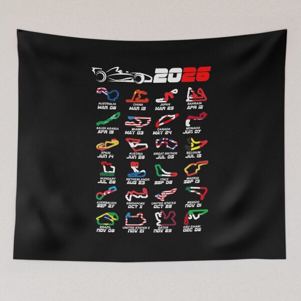 Item preview, Calendar Formula race cars 2026 circuits colors v2 designed and sold by ideasfinder.