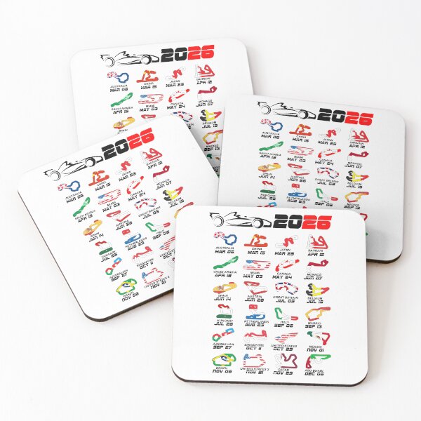 Item preview, Calendar Formula race cars 2026 circuits colors white v2 designed and sold by ideasfinder.