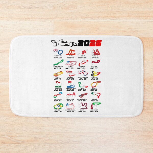 Item preview, Calendar Formula race cars 2026 circuits colors white v2 designed and sold by ideasfinder.