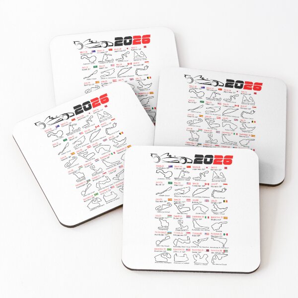 Item preview, Calendar Formula race cars 2026 named circuits white v2 designed and sold by ideasfinder.