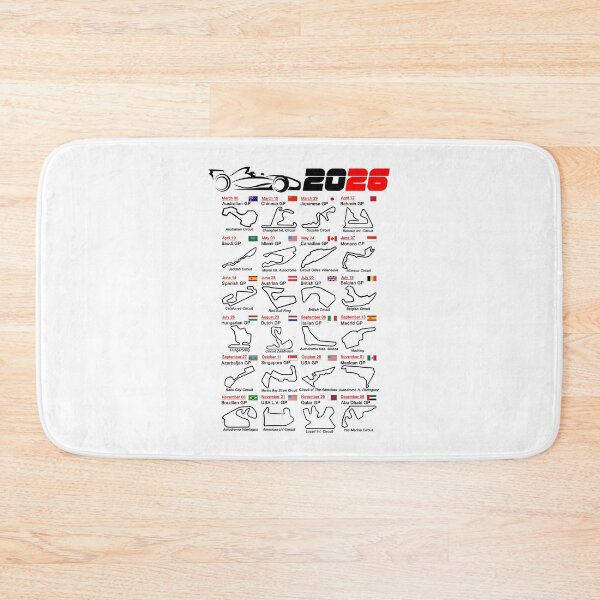 Item preview, Calendar Formula race cars 2026 named circuits white v2 designed and sold by ideasfinder.