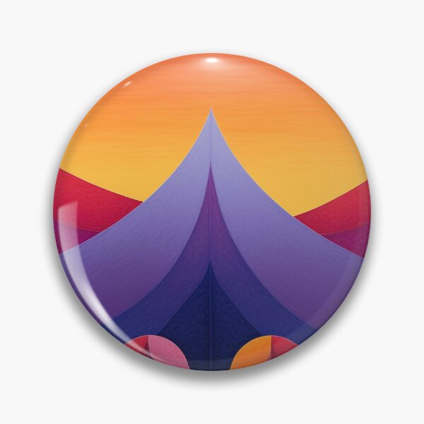 Item preview, Geometric Sunset Circus Tent – Bold Abstract Landscape Art designed and sold by PaintbrushPlace.