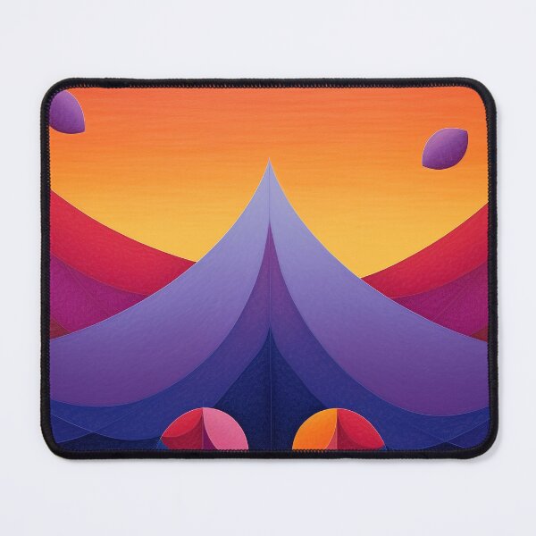 Item preview, Geometric Sunset Circus Tent – Bold Abstract Landscape Art designed and sold by PaintbrushPlace.