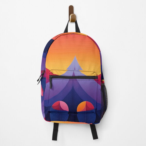 Item preview, Geometric Sunset Circus Tent – Bold Abstract Landscape Art designed and sold by PaintbrushPlace.