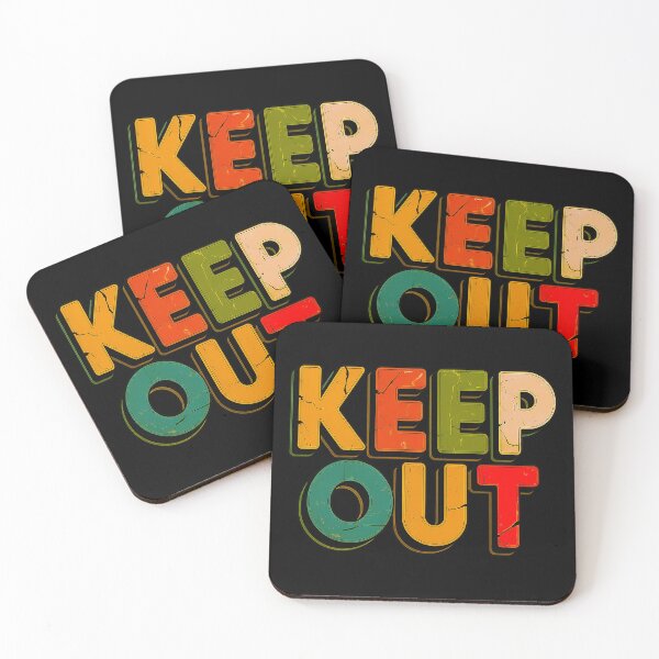 Item preview, Keep Out Retro Sign Bold Funny Statement designed and sold by Amanda's Factory.
