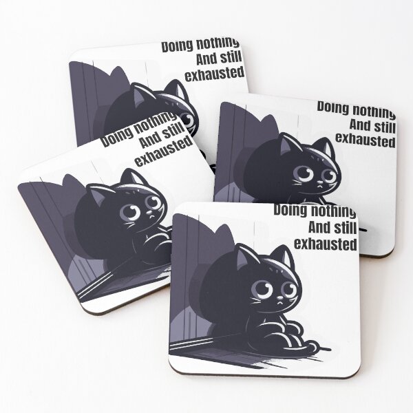 Item preview, Moody Cat Staring at Wall in Existential Mood designed and sold by Tong4130.