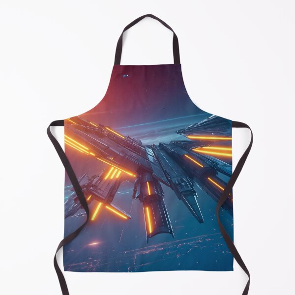 Item preview, Space Fighter Flying Towards A Space Station designed and sold by Ink Art Design.