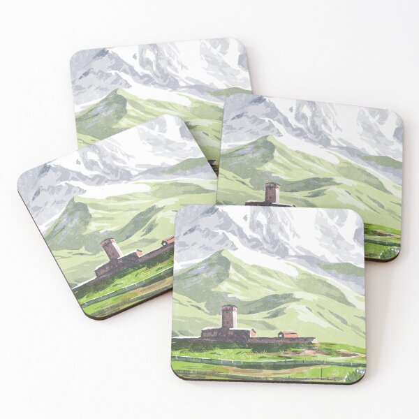 Item preview, Caucasus mountains village designed and sold by qu-lan.