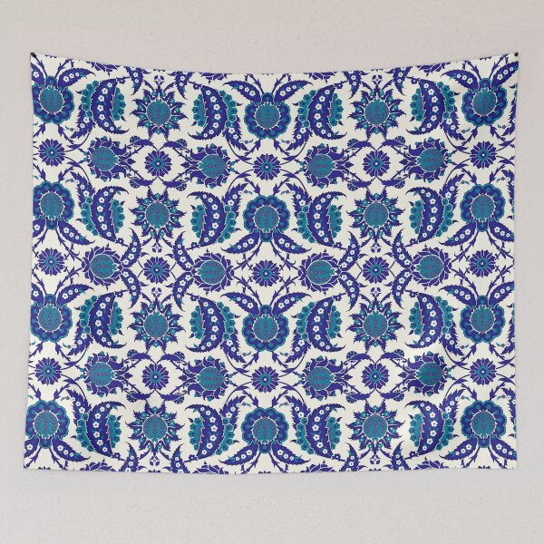 Item preview, Blue Iznik Floral Pattern: Timeless Ottoman Art for Home & Style designed and sold by FreiherrPK.
