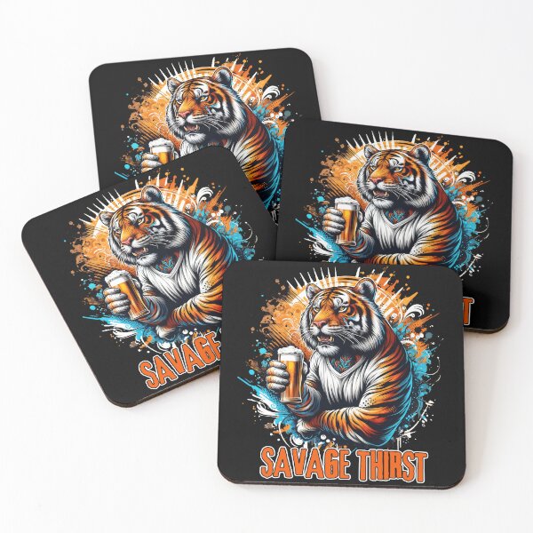 Artikelvorschau, Tiger mit Bier - Wilder Durst entworfen und verkauft von QuirkySpark.